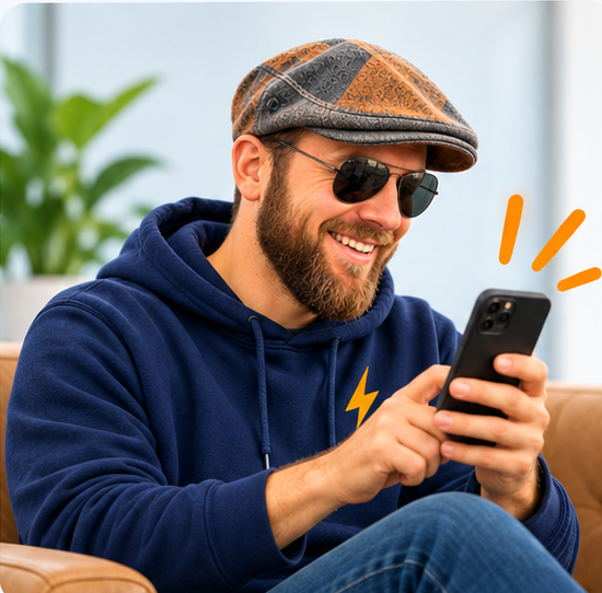 Salesperson practicing objection responses on a phone